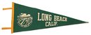 old vintage 1940s LONG BEACH CA felt pennant