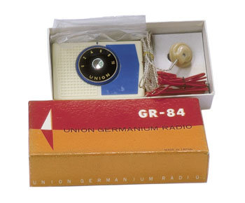old vintage 1950s UNION GERMANIUM Crystal Radio