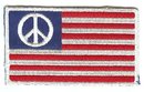 old vintage USA PEACE FLAG patch ~ 1960s hippy