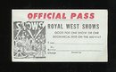 old vintage 1950s MIDWAY CARNIVAL PASS ~ ROYAL
