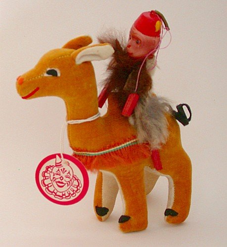 Celluloid Monkey Doll on Camel