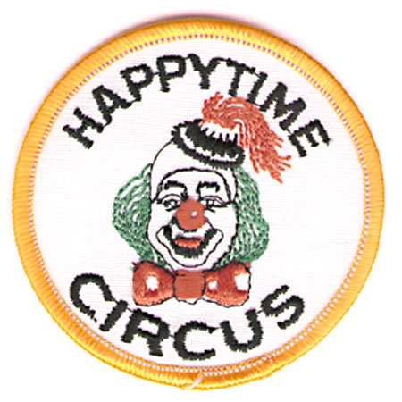 old vintage 1960s HAPPY TIME CIRCUS CLOWN patch
