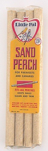 old vintage BIRD CAGE SAND PERCH 1950s