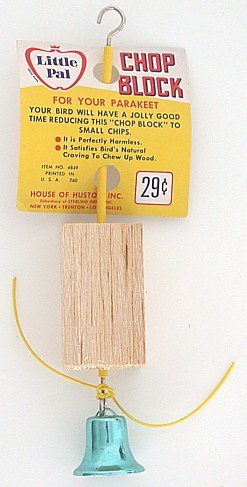 old vintage BIRD TOY CHOP BLOCK TOY