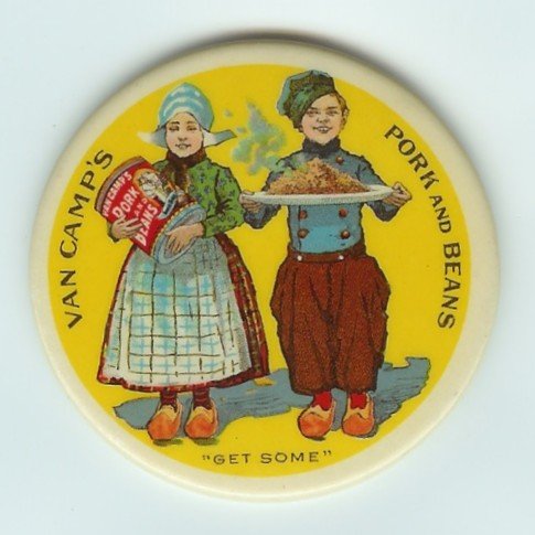 Celluloid Van Camp's Beans Mirror