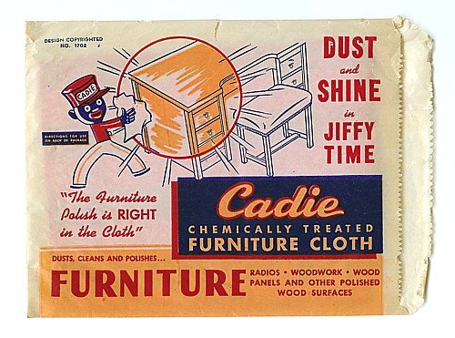 Cadie Dust Cloth Negro Bag 1940s