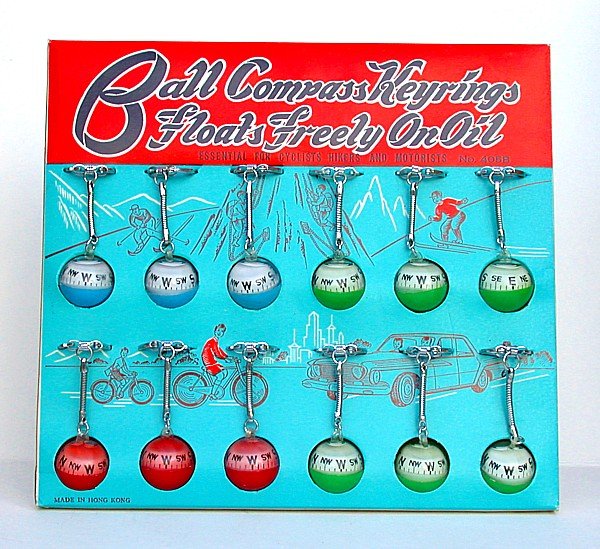Ball Compass Keyring Store Display