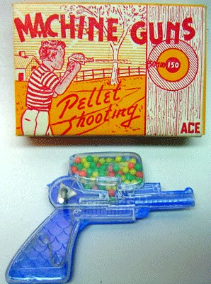 old vintage 1960's Toy Candy Machine Gun in Box