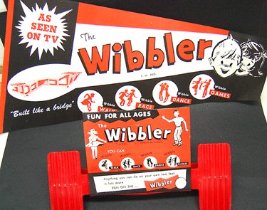 old vintage 1960 WIBBLER WALKER TOY w poster