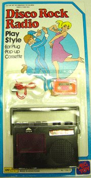 old vintage 1970s DISCO TOY RADIO on card