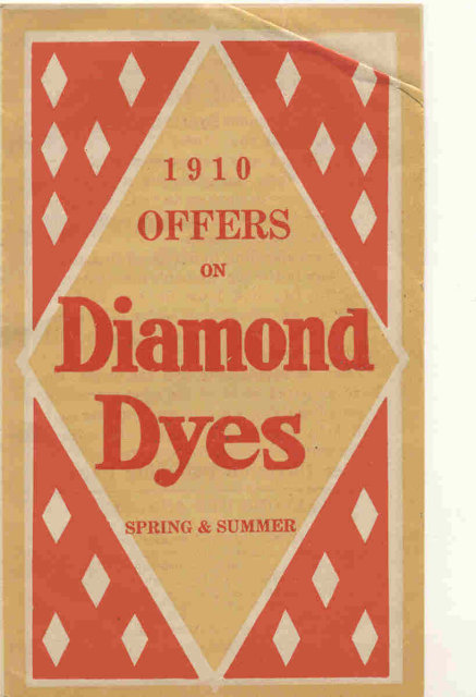 old vintage 1910 DIAMOND DYES pamphlet KY