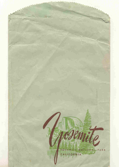 old vintage YOSEMITE NATIONAL PARK bag used CA