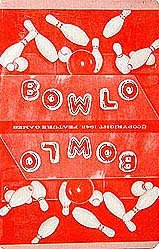 old vintage 1943 BOWLO BOWLING CARD PLAY DECK