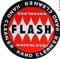 old vintage FLASH HAND CLEANER TIN 1950