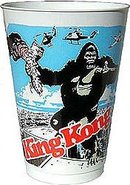 old vintage 1976 KING KONG MOVIE PLASTIC CUP