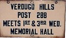 Verdugo Hills Porcelain Sign