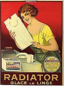 old vintage 1910 FRENCH RADIATOR STARCH sign