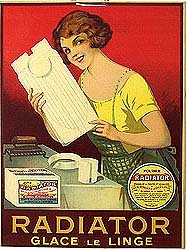 old vintage 1910 FRENCH RADIATOR STARCH sign