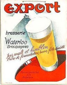 old vintage FRENCH EXPORT BEER tavern sign