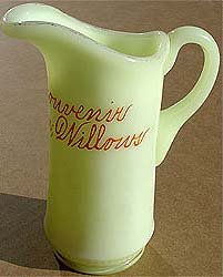 old vintage SALEM CUSTARD GLASS PITCHER ~ 1910