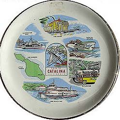 old 1950s SANTA CATALINA ISLAND SOUVENIR PLATE