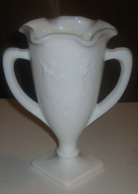 Milk Glass Dancing Lady Vase