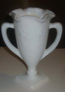 Milk Glass Dancing Lady Vase