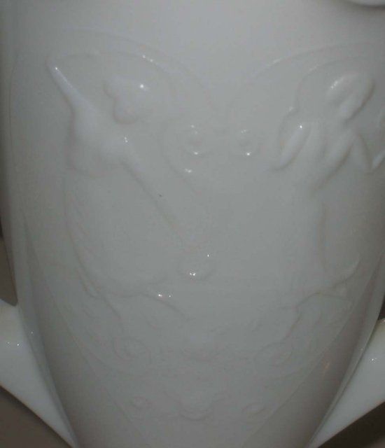 Milk Glass Dancing Lady Vase