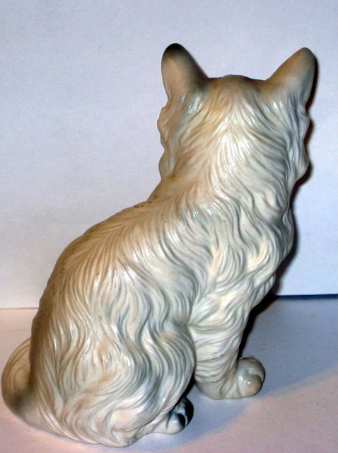 old vintage LEFTON WHITE SIAMESE CAT figurine