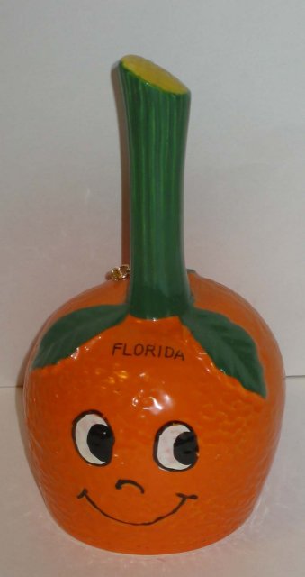 Florida Souvenir Bell Shaped Like Orange