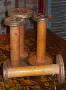 WOOL MILL BOBBIN / large metal