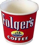 old vintage FOLGER'S COFFEE paper cup 1940s