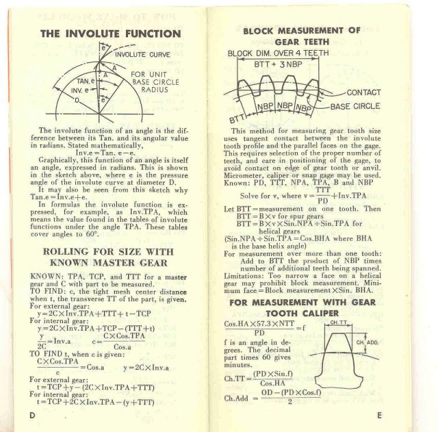 vintage ITW ILLINOIS TOOLS TRIGONOMETRY BOOKLET