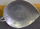 old vintage WORLD HAND FORGED ALUMINUM TRAY ~