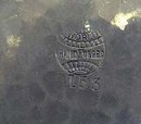 old vintage WORLD HAND FORGED ALUMINUM TRAY ~