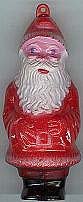 old vintage hard plastic PAINTED SANTA ORNAMENT