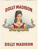 old vintage DOLLY MADISON INNER CIGAR BOX label