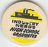 old vintage INDUSTRY HIGH SCHOOL milk cap