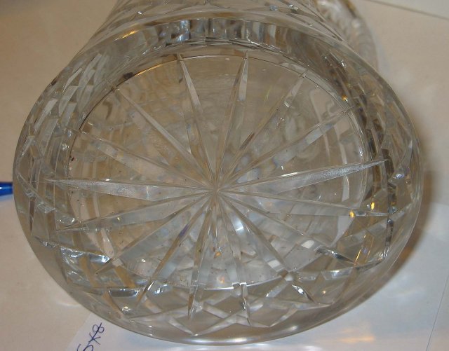 Faceted Cut Glass Pitcher