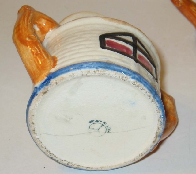 old vintage CERAMIC wicker teaset sugar