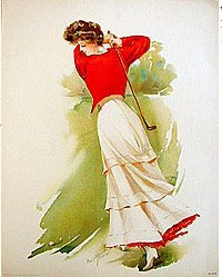 Golf Lithograph Print