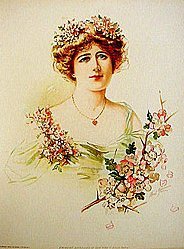 old vintage 1904 VICTORIAN LITHO Ellen Terry