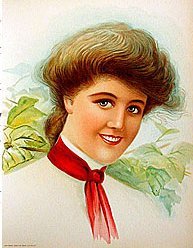 old vintage 1906 VICTORIAN LITHO ~ LEAVES