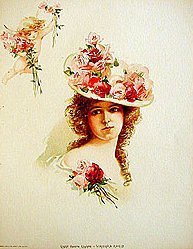 old vintage 1903 VICTORIAN LITHO print ~ opera