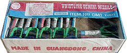 Whistling Gemini Missle Toys in Box
