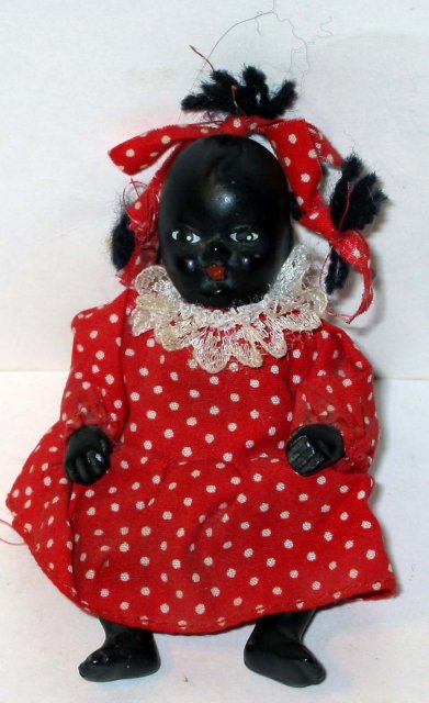 old vintage BLACK AMERICAN bisque doll