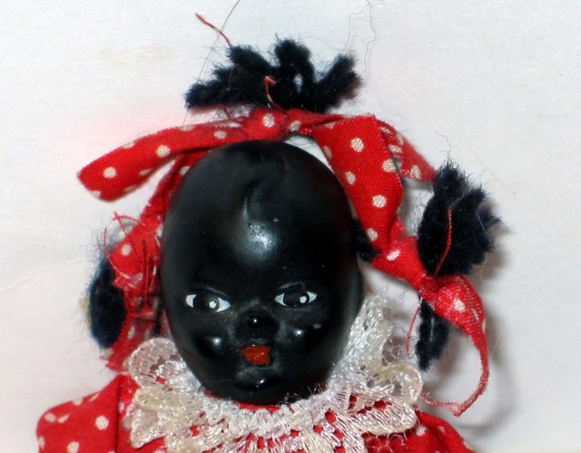 old vintage BLACK AMERICAN bisque doll