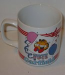 old vintage comical CAT COFFEE MUG CUP