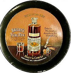 Bailey's Whiskey tin tip tray