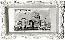 old vintage ST. PAUL MINN Aluminum tip tray